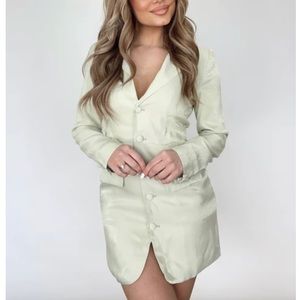 Light green blazer dress